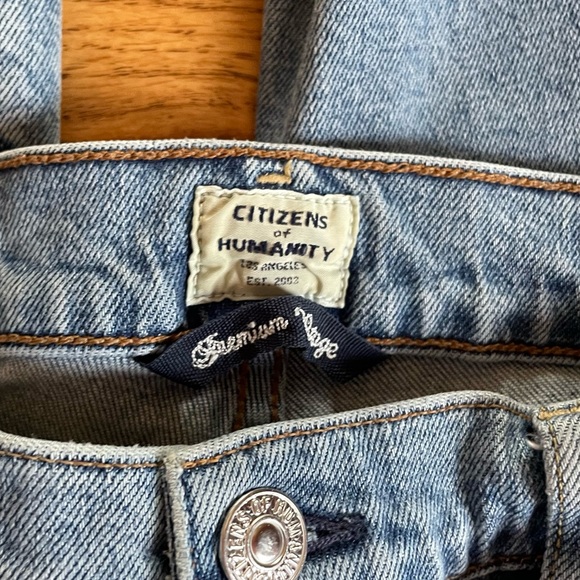 Citizens of Humanity Harlow Mid Rise Jeans Straight Skinny Ankles Distressed - Picture 3 of 6